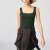 3D Knit geribde mouwloze trui voor dames
