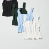 3D Knit geribde mouwloze trui voor dames