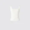 3D Knit geribde mouwloze trui voor dames