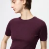 3D Knit merinotrui voor dames | Halflange mouwen