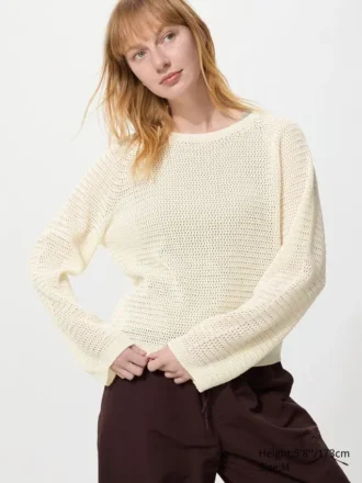 3D Knit mesh-trui voor dames