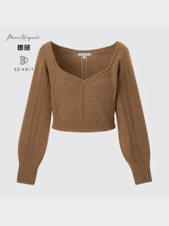 3D Knit volumineuze damestrui met Longsleeves