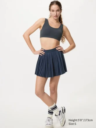 Actieve geplooide tennisrok voor dames