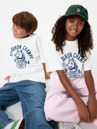 AIRism katoen T-shirt met print voor kinderen