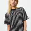 AIRism katoen T-shirt voor dames | Gestreepte