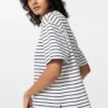 AIRism katoen T-shirt voor dames | Gestreepte