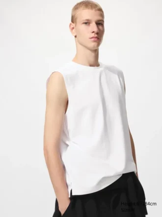 AIRism katoen T-shirt voor heren | Mouwloos