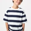 AIRism katoenen gestreept T-shirt voor kinderen