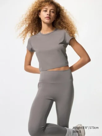 AIRism Soft Cropped T-shirt voor dames