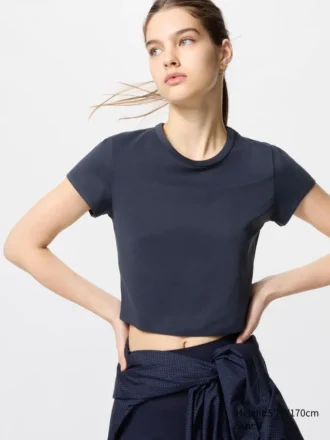 AIRism Soft Cropped T-shirt voor dames
