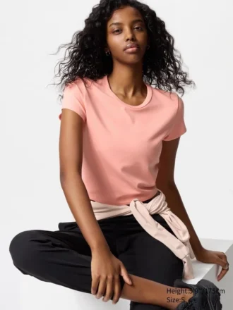 AIRism Soft Cropped T-shirt voor dames