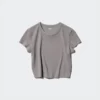 AIRism Soft Cropped T-shirt voor dames