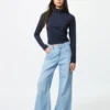 AIRism Soft T-shirt met halve rits voor dames