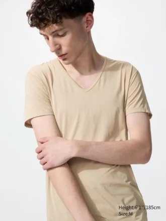 AIRism T-shirt voor heren | V-hals