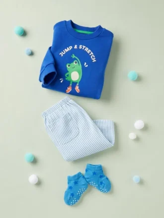 Baby Baby AIRism Cropped Leggings | Gestreepte