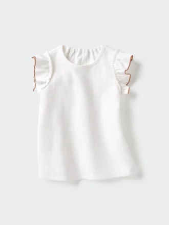 Baby Baby AIRism katoenen T-shirt | Met ruches