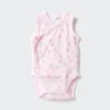Baby Baby katoenen mesh mouwloze Body’s | Open voorkant | Bedrukt