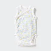 Baby Baby katoenen mesh mouwloze Body’s | Open voorkant | Bedrukt