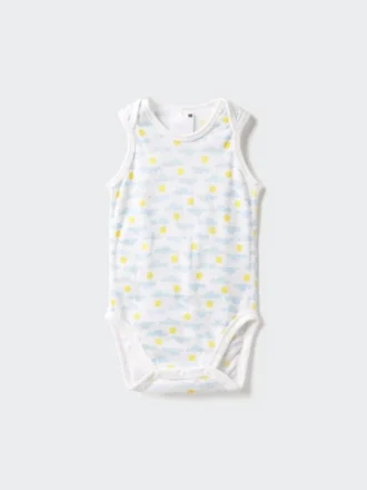 Baby Baby mouwloze Body’s van katoen mesh | Print