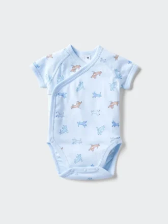 Baby-Body’s met korte mouwen | Open voorkant | Bedrukt
