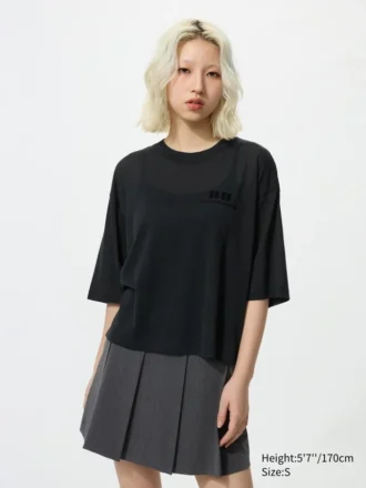 Babymonster UT cropped T-shirt met print voor dames | Transparant