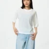 Babymonster UT cropped T-shirt met print voor dames | Transparant