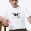 Blauw Lock UT-T-shirt met print voor heren