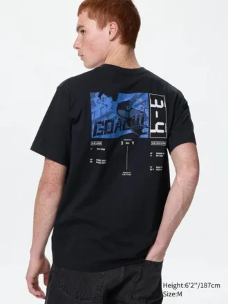 Blauw Lock UT-T-shirt met print voor heren