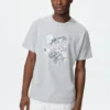Blauw Lock UT-T-shirt met print voor heren