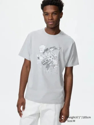 Blauw Lock UT-T-shirt met print voor heren