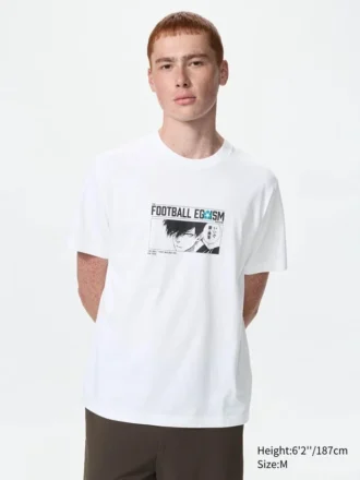 Blauw Lock UT-T-shirt met print voor heren