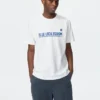 Blauw Lock UT-T-shirt met print voor heren