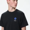 Blauw Lock UT-T-shirt met print voor heren