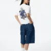 Blauw Lock UT-T-shirt met print voor heren