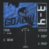 Blauw Lock UT-T-shirt met print voor heren
