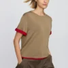 Boxy gebreid T-shirt voor dames