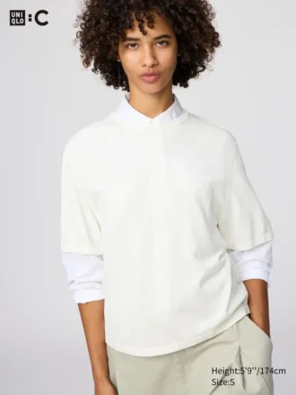 Boxy gebreid T-shirt voor dames