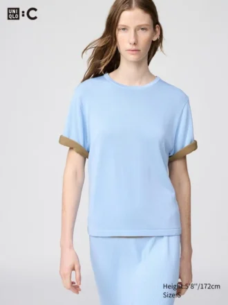 Boxy gebreid T-shirt voor dames