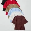 Boxy gebreid T-shirt voor dames