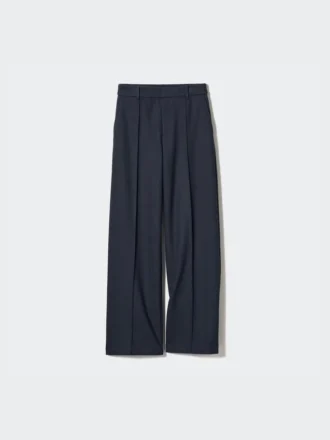 Brede broek van geborsteld jersey voor dames | Lang