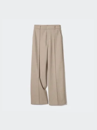 Brede broek van geborsteld jersey voor dames | Lang