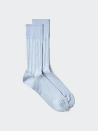Brede geribde sokken van Supima® Cotton-mix voor heren