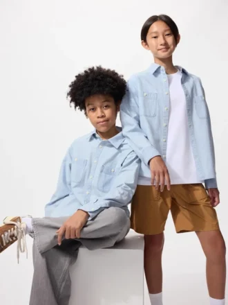 Chambray-overhemd voor kinderen