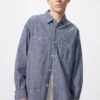 Chambray-overshirt voor heren