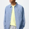Chambray-overshirt voor heren