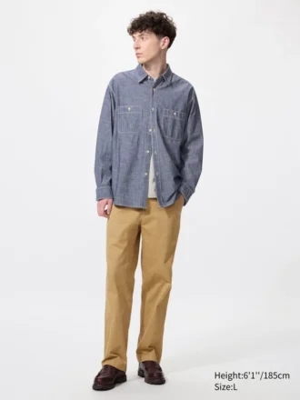 Chambray-overshirt voor heren