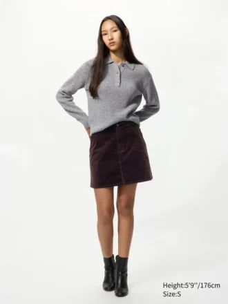 Corduroy minirok voor dames