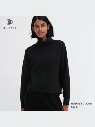 Dames 3D Knit-trui met Longsleeves van Souffle Yarn