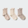 Dames Crew Slub Sokken | 3 paar