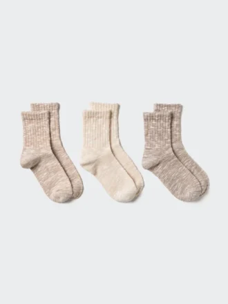 Dames Crew Slub Sokken | 3 paar